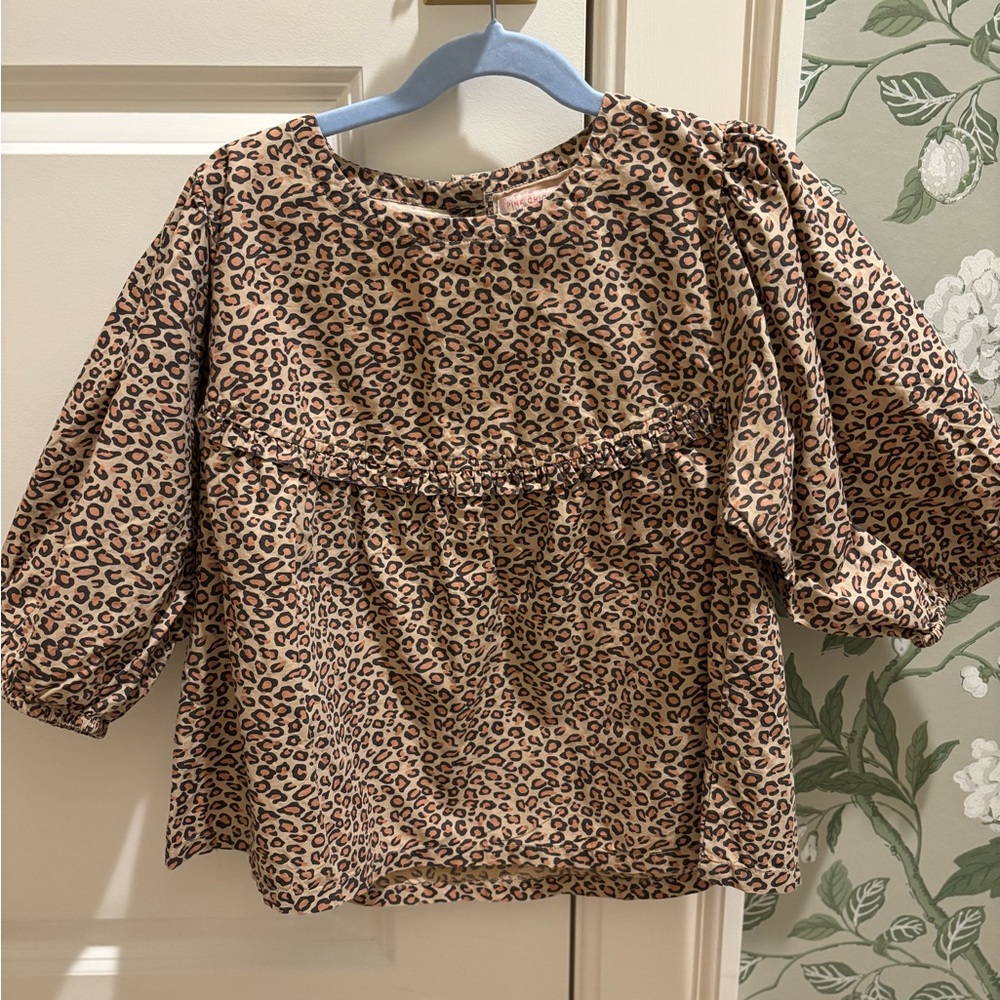 Pink Chicken Leopard Print Blouse